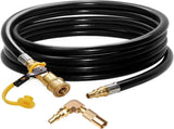 12ft RV Propane Quick Connect Hose with Elbow Conversion Fitting for Blackstone 17inch and 22inch V1258-DP02-C-273