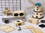 4 Set of Wooden Puzzle DIY Craft Kit Speaker Radio Gramophone Projector Soldering Practice DIY V1369-AZ3-W-08454