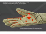 500&degC Heat Resistant gloves, Fire Proof Foundry Leather Gloves for Fireplace, Furnace, Fire Pit, V1366-AZ2-W-00419