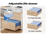 Artiss Computer Desk Home Office Study Table Desks w/Drawers Open Shelf Oak 160CM FUR-U-CD-MET160-OA-AB