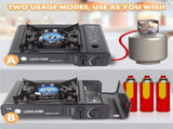 1 Burner Portable Butane Camping Stove Outdoor Gas Stove for Cooking Grill V1369-AZ3-W-22142