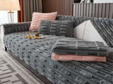 Super Soft Plush Non-Slip Sofa Cushion Covers, Thick Rabbit Plush Sofa Cushion Super Soft Faux Fur V1258-DP02-F-777