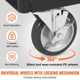 Drywall Cart, 1500 LBS Panel Dolly Cart with 36.02" x 24.02" Deck and 5" Swivel Wheels, Heavy-Duty V952-BLTCSGS00000TGDDOV0