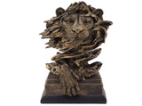 Lion Head Sculpture Resin Vivid Lifelike Artistic Decorative Lion Statue for Living Room Study V1294-YM0703-3115230045211