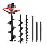 Giantz Post Hole Digger Petrol Motor Drill Extension Auger Bits Kits DI-ST-N-RDBK-KIT