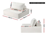 Artiss Floor Sofa Lounge Chair 4 Seater with Pillow SBED-K-FLD01-4S-WH