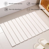 Foldable Stone Bath Mat 30x40cm Quick-Dry Diatomaceous Earth Bath Rug with PVC Anti-Slip Base V1370-AZ4-16693