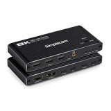 Simplecom KM470 2-Port USB-C KVM Switch 8K Docking Station HDMI 2.1 DP for Laptop Tablet V28-KM470