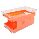2 Tier Soda Can Rack Beverage Can Can Storage Holder Can Holder for Pantry Refrigerator Orange V1294-YM0703-3118230070011