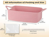 Woven Basket with Gift Bags and Ribbons, Gift Basket Empty, Cotton Rope Storage Organizer, Baby Toy V1369-AZ3-W-17587