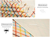 Red Stripes Stitching Premium Picnic Mat - Extra Thick & Waterproof Oxford Cloth Camping Blanket V888-ELOSUNG21268