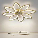 Modern Ceiling Light Fan, Low Profile, 6 Wind Speed, 3 Color V178-38931