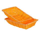Rattan Round Snack Storage Basket Plastic Multi 2Pack for Kitchen Use V1192-AZ-W-25274