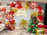 Christmas Balloon Bundle 2 Themed Kits - Aluminum Foil & Latex Balloons V1132-SDLW7-CY014-032