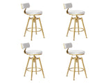 Levede 4x Bar Stools Swivel Kitchen Bar Chair White BR1042-2-WHX2