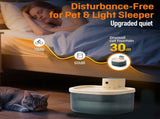 Smart Wireless Pet Water Fountain with Deep Blue Translucent Reservoir and Quiet Flowing Filter V1341-ZY-UWRQ2J48-TRANSPARENT