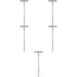 5-Pack Retractable Stainless Steel Handheld Sign Holders with Poles for Warning and Safety Signs V1366-AZ2-W-13137