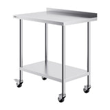 24 x 36 x 40 Inch Stainless Steel Work Table, Commercial Food Prep Worktable with Casters, Heavy V952-CFBXGGZTLCDJUI1NFV0