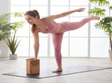 Natural Cork Yoga Blocks 2 Pcs High-Density, Non-Slip Yoga Blocks for Balance, Strength & V1181-AGYOGABLOCK