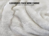 Laura Hill 3m x 3m XL Faux Mink Blanket Double-Sided Soft Plush Bed Oversized Throw Rug Beige MINK-XL-BE