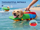 Dog Life Jacket with Rescue Handle, Reflective High Buoyancy Swim Vest for Small Medium Large Dogs, V1237-ZY-917-107