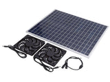 22W Solar Panel Double Exhaust Fan Kit 12V Solar Fan for Chicken Coop Dog House Greenhouse Shed RV V1294-YM0901-3113250238311