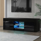 Artiss Entertainment Unit TV Cabinet LED 130cm Black Angus FURNI-L-LED-TV01-BK