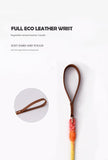 Premium Leather Pet Collar and Leash - Soft, Strong Braided Rope V888-ELOSUNG31213