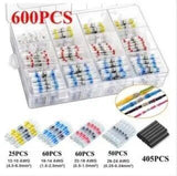 Solder Ring Wire Connectors Heat Shrink Butt Terminals Electrical Connector Kit - Multi - Size V1107-145-99083-MLT-600PCS