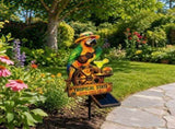 Hand-Painted Solar Parrot Garden Stake Light, Decorative Outdoor LED Bird Sculpture for Pathway, V1366-AZ2-W-17324