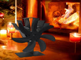 Eco-Friendly Heat Powered Fireplace Blower with Enhanced Blade Design, Fireplace Circulating hot V1192-AZ-W-10608