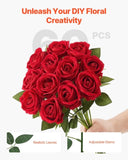 VEVOR 60 Pcs Red Roses Artificial Flowers Realistic Bouquet for Xmas Home Decor V952-RZMGHSHS60PCJZU97001V0