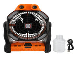 Camping Fan Rechargeable 10400mAh Timing 7 Light Modes Dual Blades Dual Motor 270&deg Adjustable V1294-YM0901-3113240224711