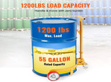 250L Drum Dolly, 544 kg Load Capacity, Barrel Dolly Cart Drum Caddy Round Dolly Steel Low Profile, V952-DWYTT55120031ZGQLV0