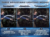 4Pack 30" Bendable LED Flashlight Stick Rechargeable, Classic with 1 Pair Gloves, Flexible Work V1107-124-84895-WHT-4PACK