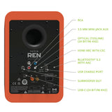 Kanto REN 200W Powered Bookshelf Speakers with HDMI ARC, USB-C, and Bluetooth 5.3 - Matte Orange, V398-KO-RENMO-I