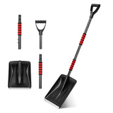 Lightweight Black Metal Snow Shovel with Handle for Efficient Snow Removal and Shovelling V1366-AZ2-W-21552