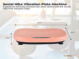 Social Hike 55cm Vibration Plate Machine Full Body Exercise Platform 200W Pink V238-SUPDZ-41071901573200