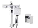 Cefito 8'' Rain Shower Head Set Handheld Square High Pressure Mixer Tap Chrome SHOWER-A2-SQ-8-SI-MIXER