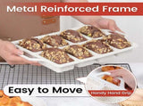 Mini Loaf Pans, Metal Reinforced Frame Silicone Bread Pans 8 Cavities Nonstick for Baking Cornbread, V1259-DP01-A-4497