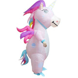 Galaxy Winged Unicorn Cartoon Costumes Air Model Inflatable Costume Funny Dress Up Props Halloween V1263-JX-7895
