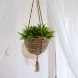 Natural Hanging Seagrass Plant Baskets Dural Layer Flower Planting Basket Holder Garden Decor V1294-YM0717-10126766
