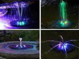 Solar Water Fountain with LED Lights Bird Bath Garden Pump V1263-JX-5571