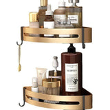 2 Pcs Corner Shower Shelves, No Drilling Required, Adhesive Bathroom Shelf, Stainless Steel Triangle V1237-ZY-715-262