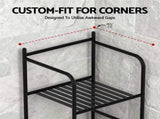 Artiss 2X Floor Standing Corner Shower Caddy 5 Tier Bathroom Organizer Black BSR-A-5T-142HX2