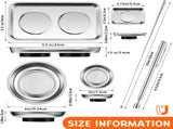 4 pcs Magnetic Tray with Magnetic Pin Screw Bolt Holder Round Magnet Parts Bowl Stainless Steel V1258-DP02-C-313