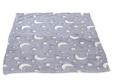 1.5x2m Luminous Blanket Double Side Flannel Star Moon Design Soft Glow in The Dark Blanket for V1294-YM0523-3117220043214