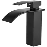 Bathroom Faucet,Sink Faucet with Cold & Hot Water Available,Modern Waterfall Design Sink V1263-JX-3179