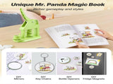Button Maker Machine, 25 mm, Plastic Pin Maker with 500pcs Button Parts, Mr. Panda Magic Book, V952-SLKXZJ25MMSLS83X1001V0