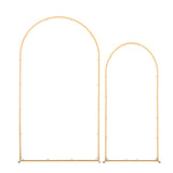 Arch Stand, Set of 2, 2.2 m and 1.8 m, Stable Structure, Easy Assembly, Gold Metal Arch V952-BYDGMJLJTDBZ1SEAH001V0